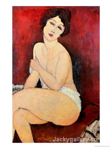 Large Seated Nude by Amedeo Modigliani paintings reproduction - Click Image to Close